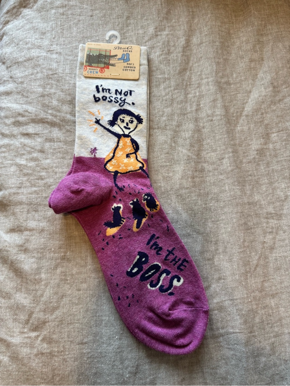 NWT Blue Q “I’m Not Bossy” Women’s Crew Socks